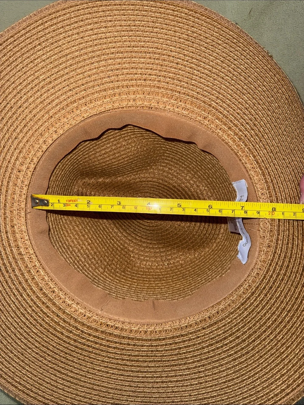 House of Harlow 1960 Tan Braided Wide Brim Sun Hat